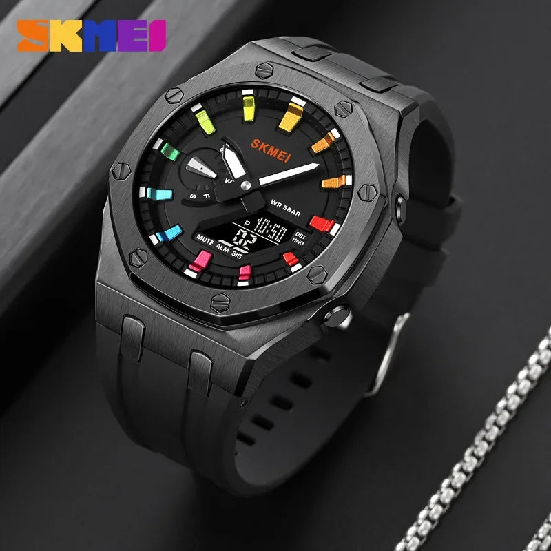 2243 Waterproof Night Glow Electronic Watch Student Electronic Watch Multi Functional Sports Men'S Watch