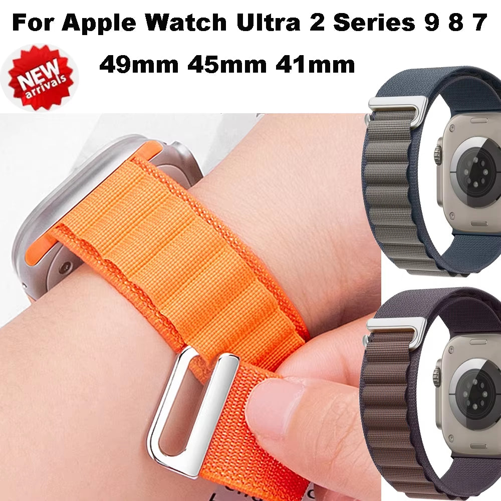 Alpine Loop Nylon Band for  Watch Band 49Mm 42Mm 44Mm 45Mm 41Mm 40Mm 38Mm Strap for Iwatch Series Ultra 2/SE/9/8/7/6/5/4/3