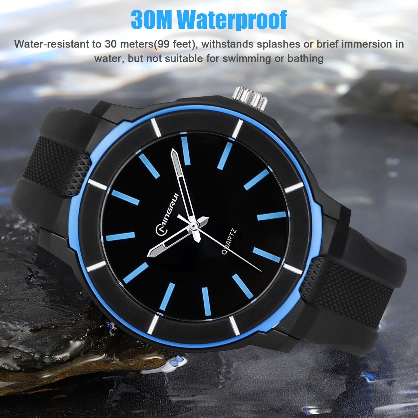 Fashion Men Luminous Waterproof Quartz Watch Classic Business Sport Wristwatch