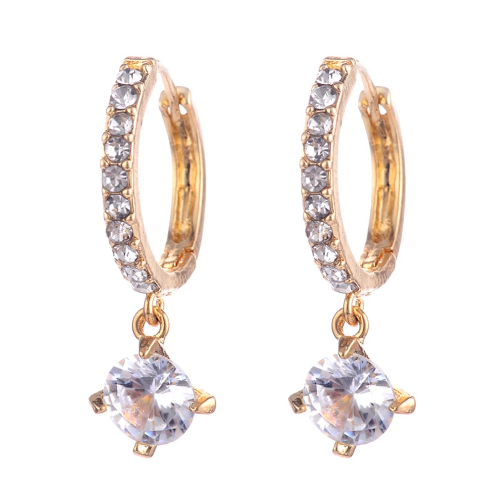 Korean Version Jewelry Valentine'S Day Gift Luxury Full Diamond Earrings Korean Style Jewelry Valentine'S Day Gift Fashion Luxury Full Diamond Earrings