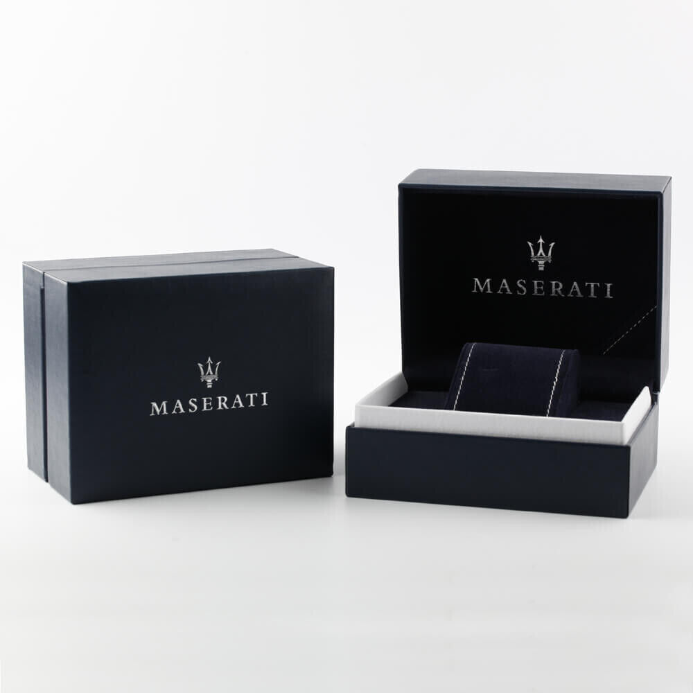 Maserati Traguardo Silver Stainless Steel & Black Details Men Watch. R8873612015